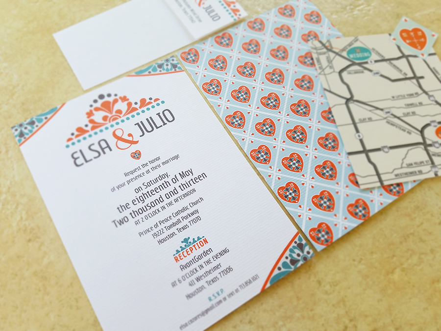 Wedding Invitation Invitation design, illustrations, illustrated map, pattern illustration, Mexican Inspired Invitation