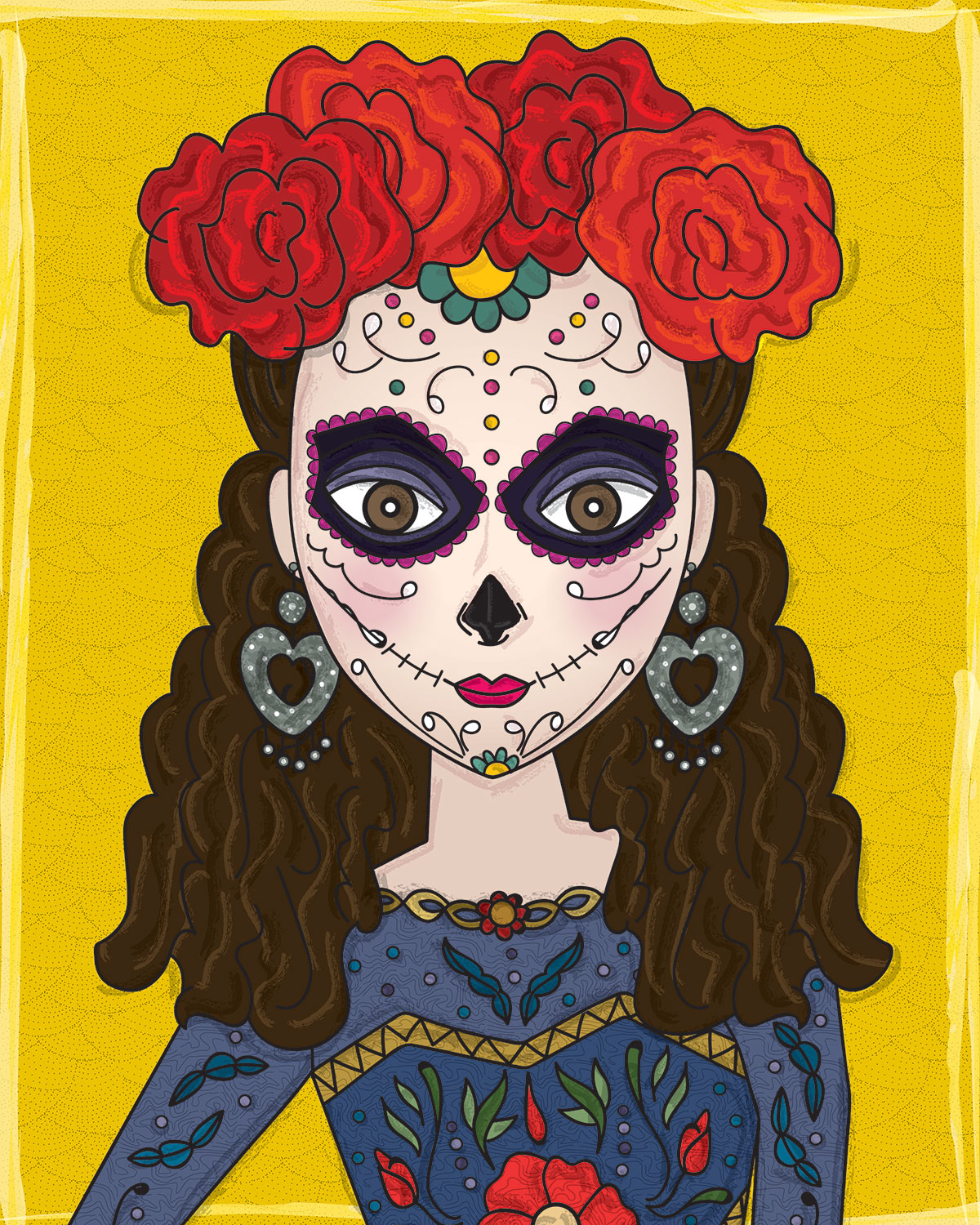 Catrina Girl Illustration