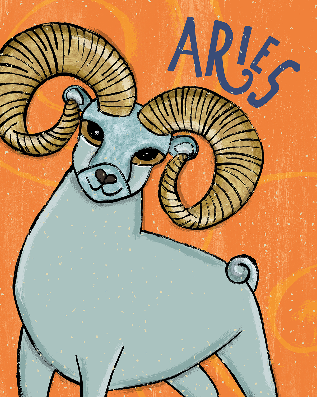 Aries Zodiac Illustration