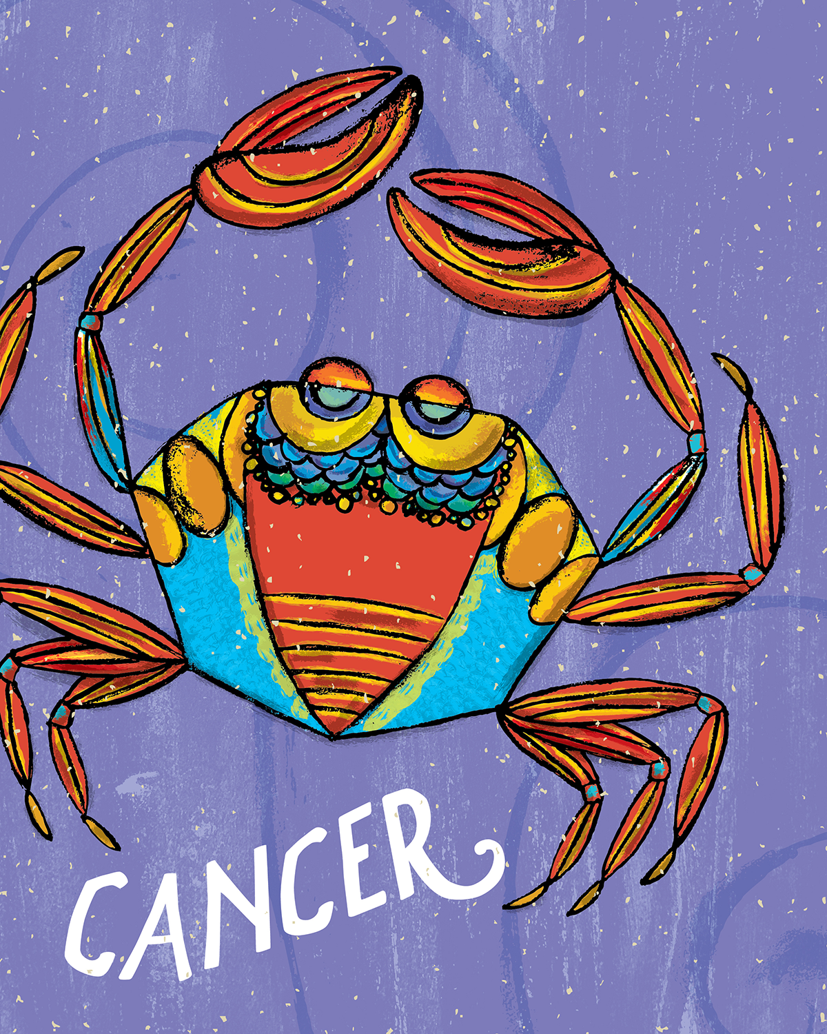 Cancer Zodiac Illustration