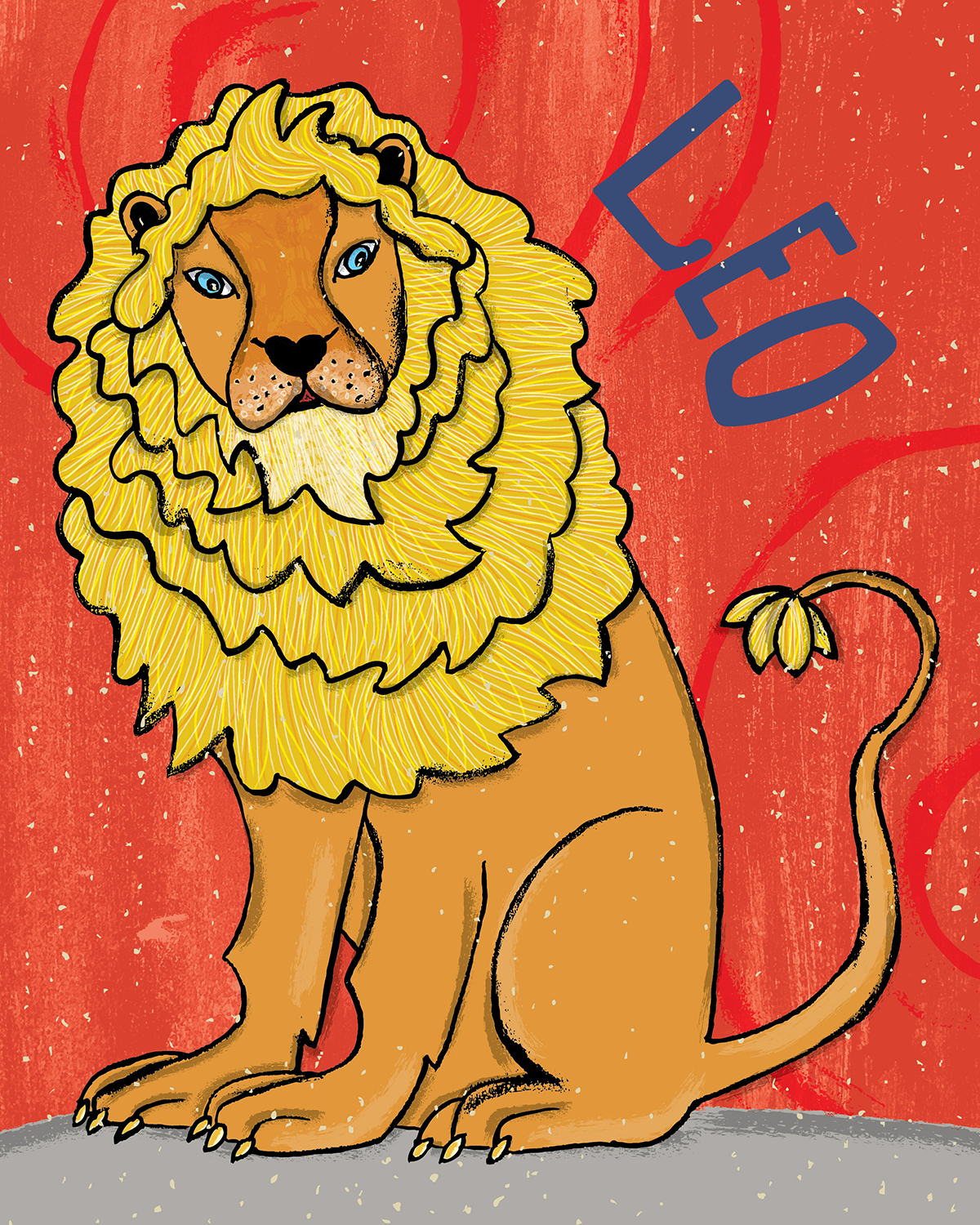 Leo Zodiac Illustration