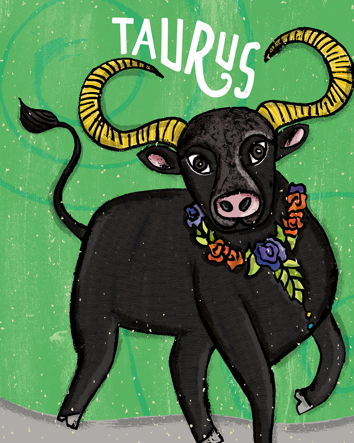 Taurus Zodiac Illustration