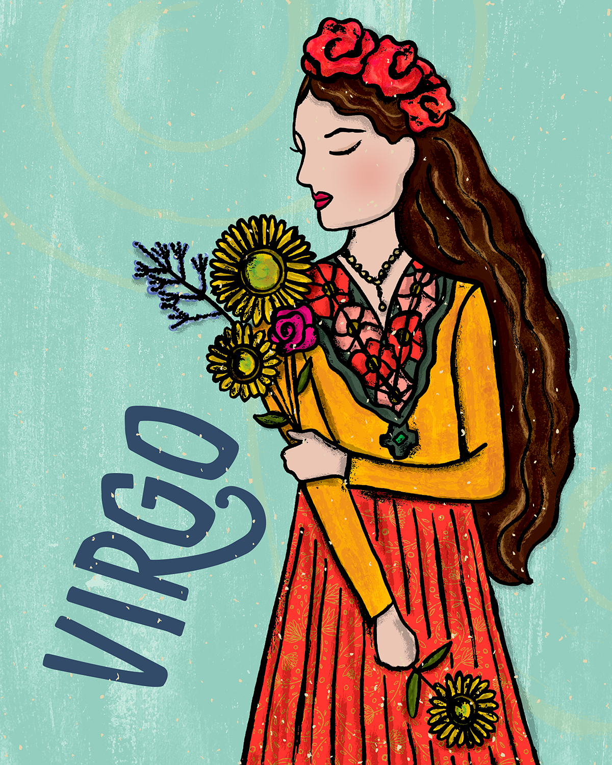 Virgo Zodiac Illustration